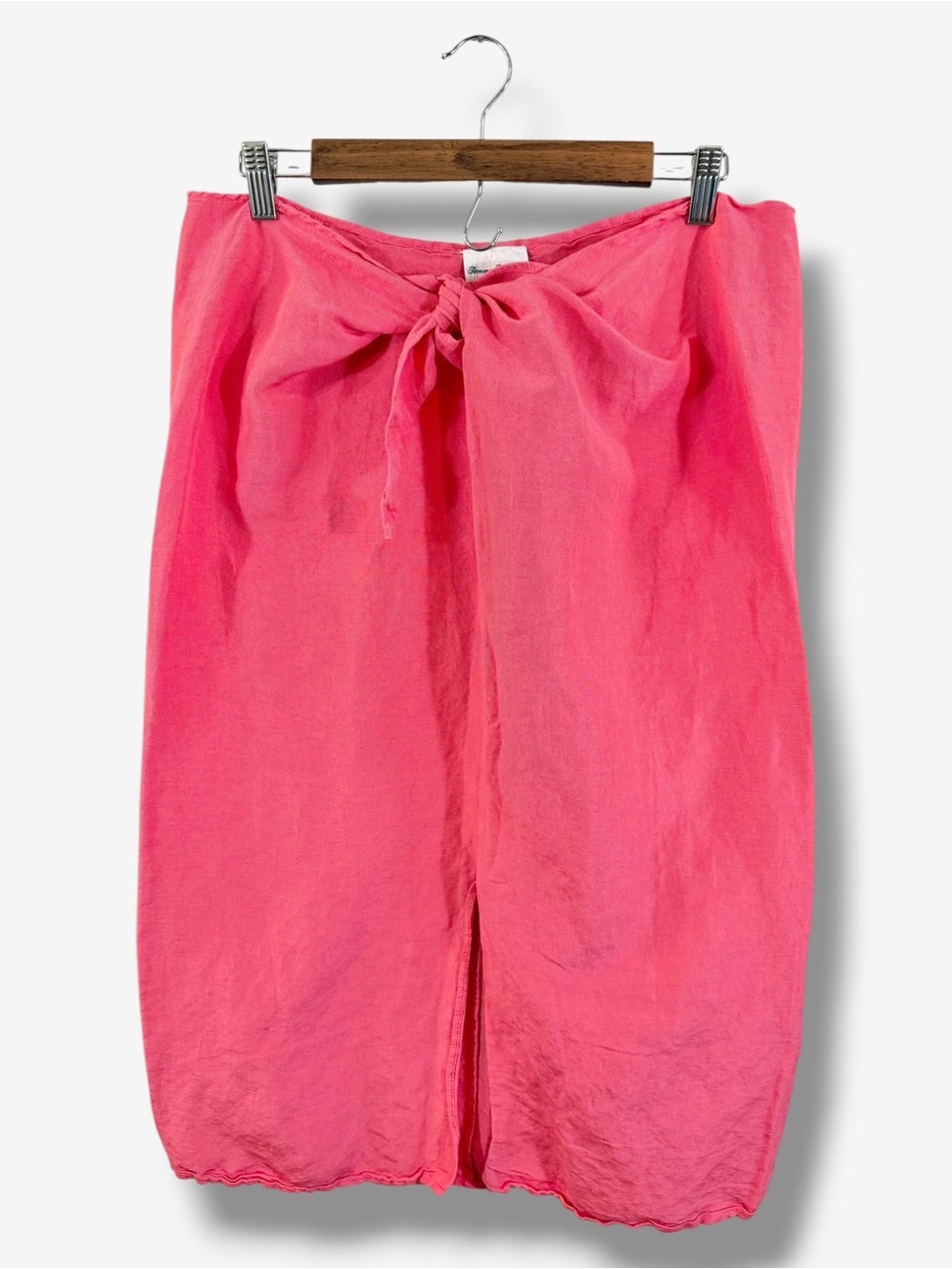 Tommy Bahama St. Lucia Sarong Skirt Size L Coral Peach Linen Blend Resortwear